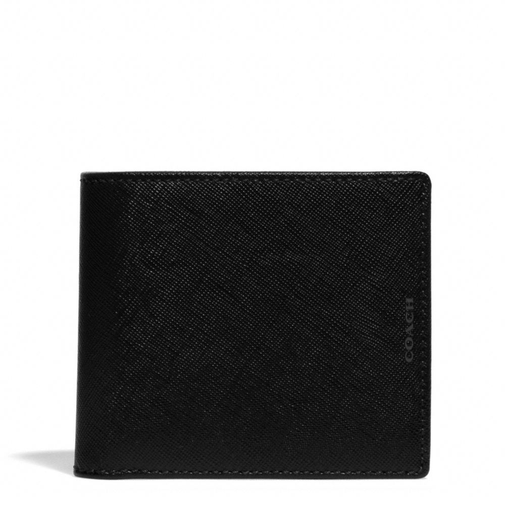 LEXINGTON ID COIN WALLET IN SAFFIANO LEATHER - BLACK - COACH F74771