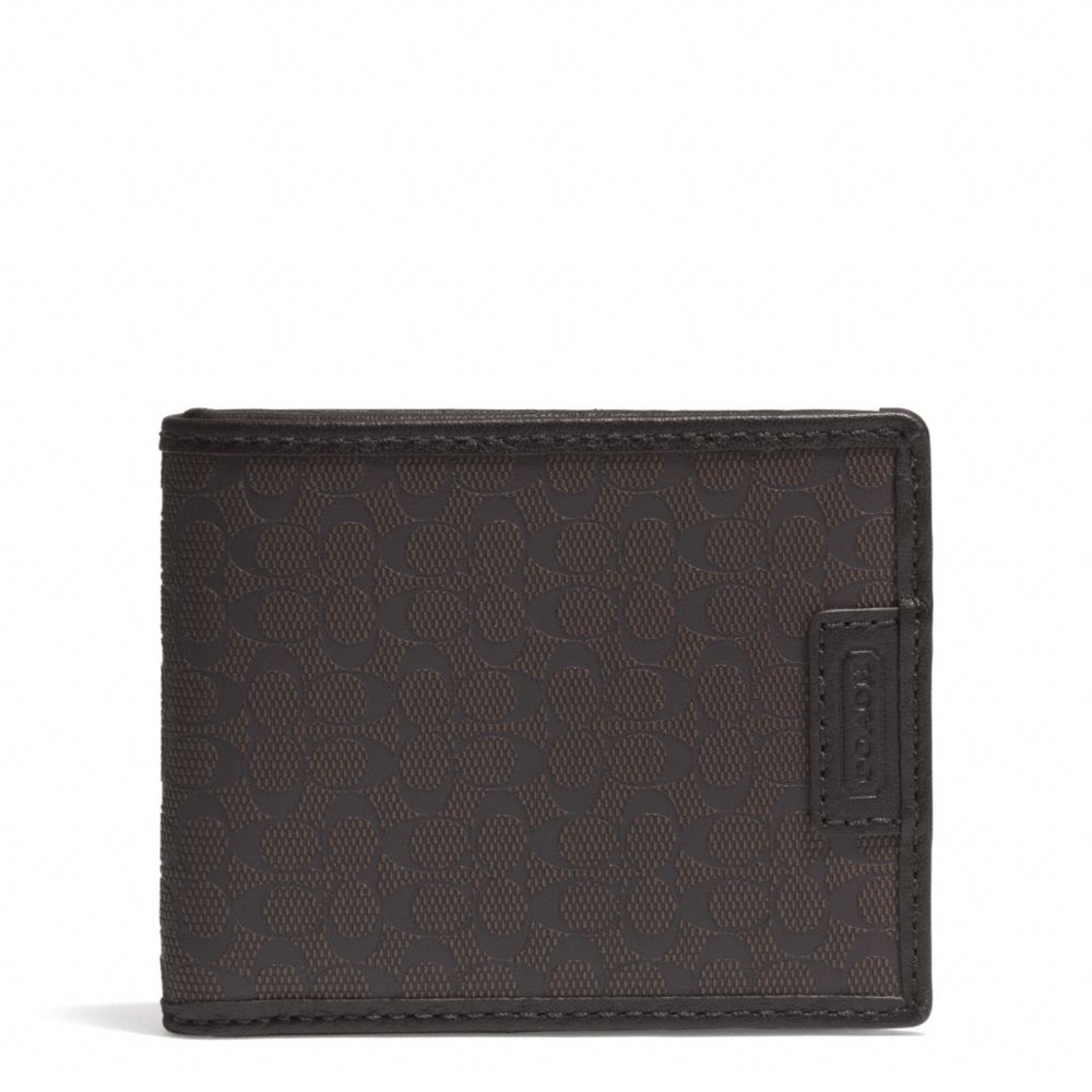 COACH F74773 SIGNATURE EMBOSSED SLIM BILLFOLD ID WALLET ONE-COLOR