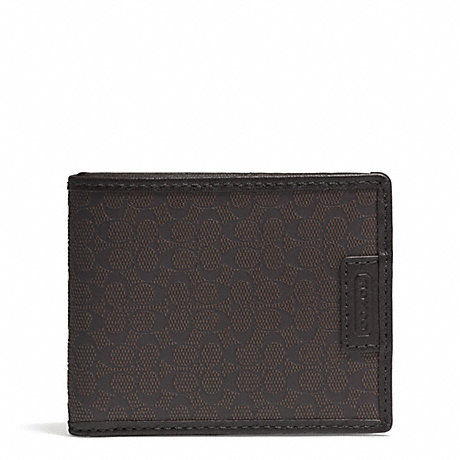 COACH F74773 SIGNATURE EMBOSSED SLIM BILLFOLD ID WALLET ONE-COLOR