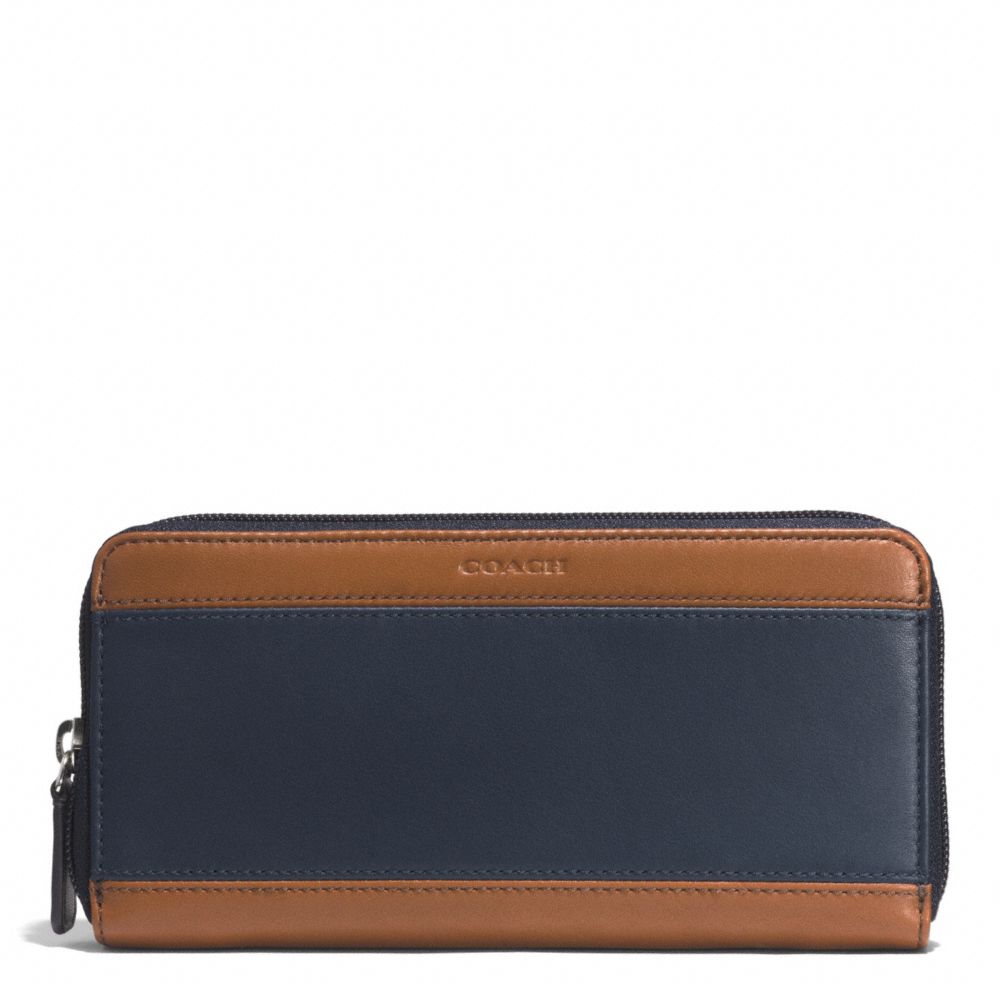 HERITAGE SPORT ACCORDION WALLET - SADDLE/NAVY - COACH F74795