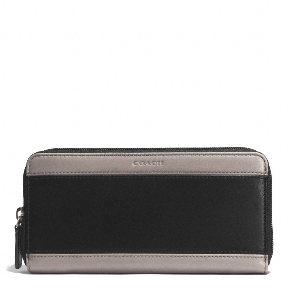 COACH F74795 HERITAGE SPORT ACCORDION WALLET SLATE/BLACK