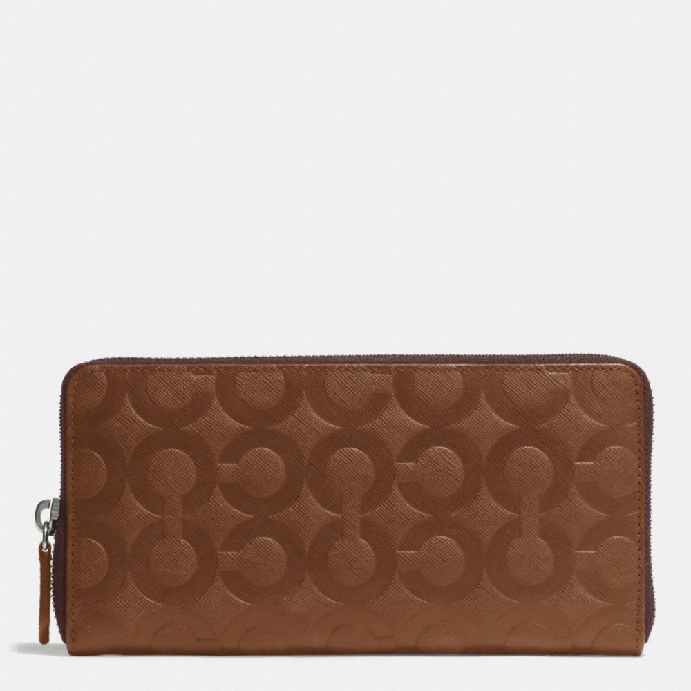 ACCORDION WALLET IN OP ART EMBOSSED LEATHER - FAWN - COACH F74802