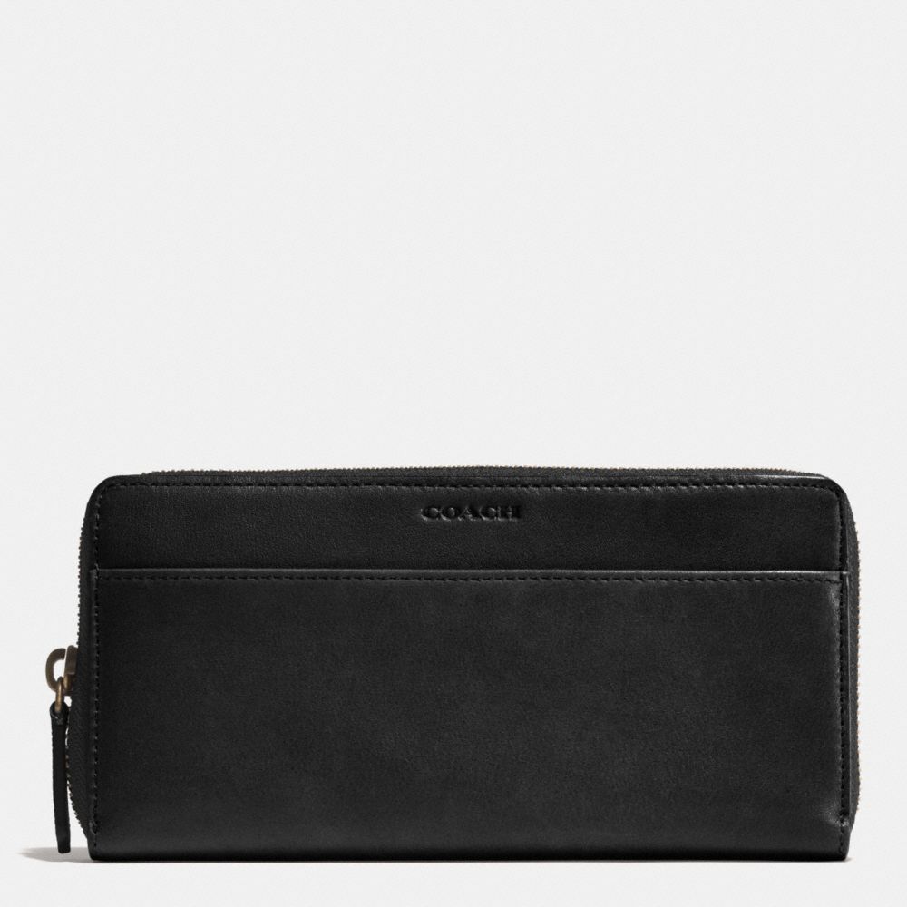 BLEECKER ACCORDION WALLET IN LEATHER - BLACK/FAWN - COACH F74809