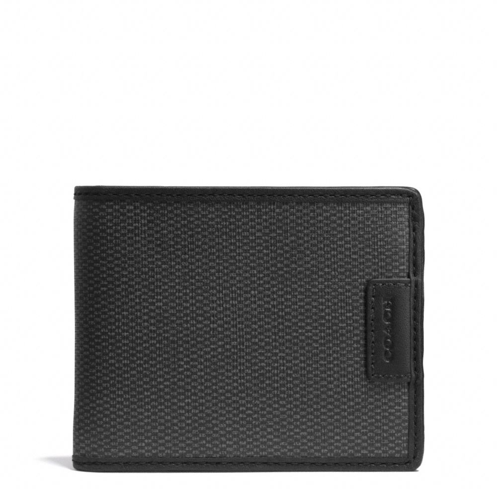 HERITAGE CHECK SLIM BILLFOLD - f74816 - CHARCOAL