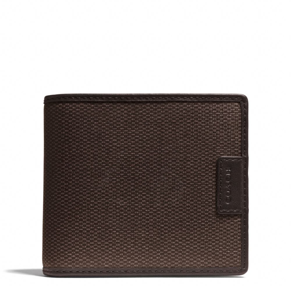 HERITAGE CHECK COMPACT ID WALLET - ESPRESSO - COACH F74817