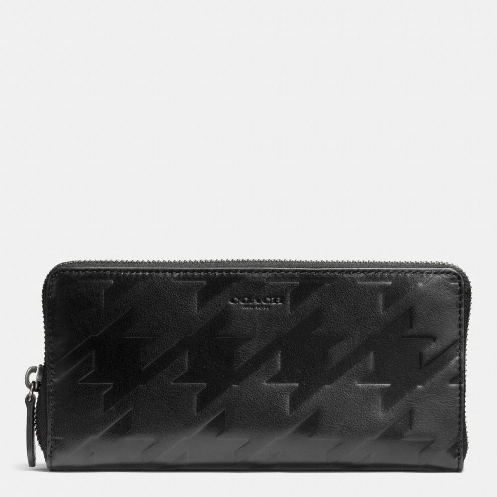 ACCORDION WALLET IN HOUNDSTOOTH LEATHER - BLACK/BLACK - COACH F74881