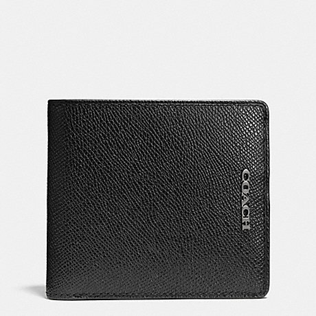 COACH F74882 COIN WALLET IN LEATHER -BLACK