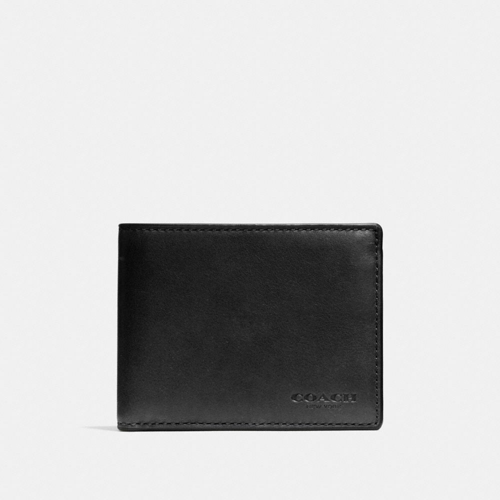 COACH F74900 Slim Billfold Id Wallet BLACK