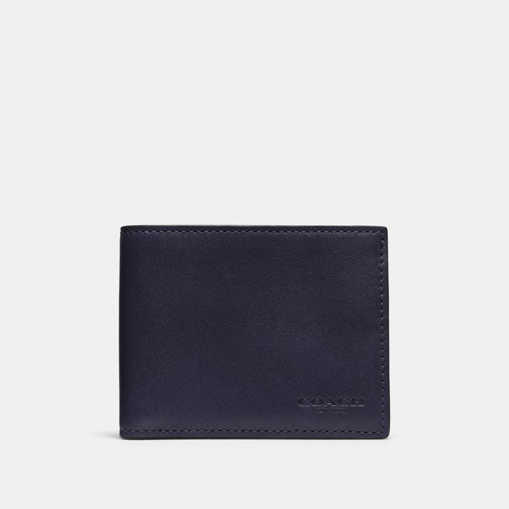 COACH F74900 Slim Billfold Id Wallet MIDNIGHT