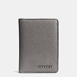 COACH F74902 Slim Bifold Card Case In Leather  ASH