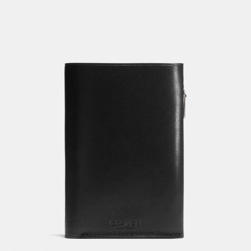 ARTISAN SNAP COIN AND CARD WALLET IN LEATHER - BLACK - COACH F74921