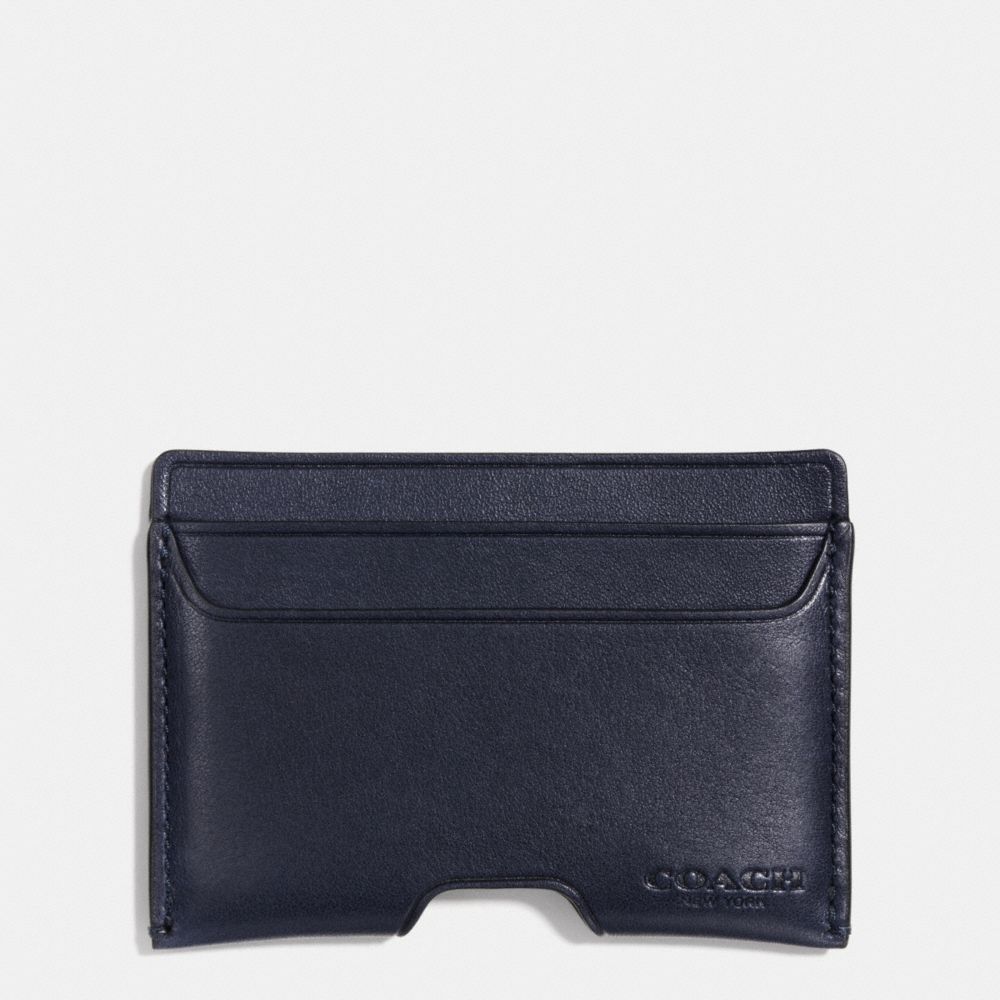 COACH F74928 - ARTISAN CARD CASE IN SPORT CALF LEATHER  MIDNIGHT