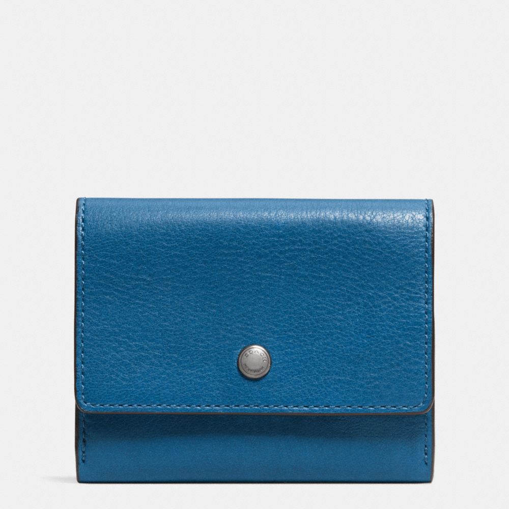 COACH f74930 COIN CASE IN SPORT CALF LEATHER DENIM