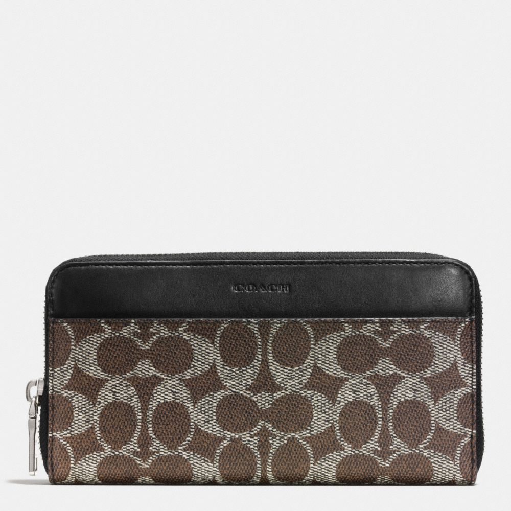 COACH F74936 Accordion Wallet In Signature SADDLE
