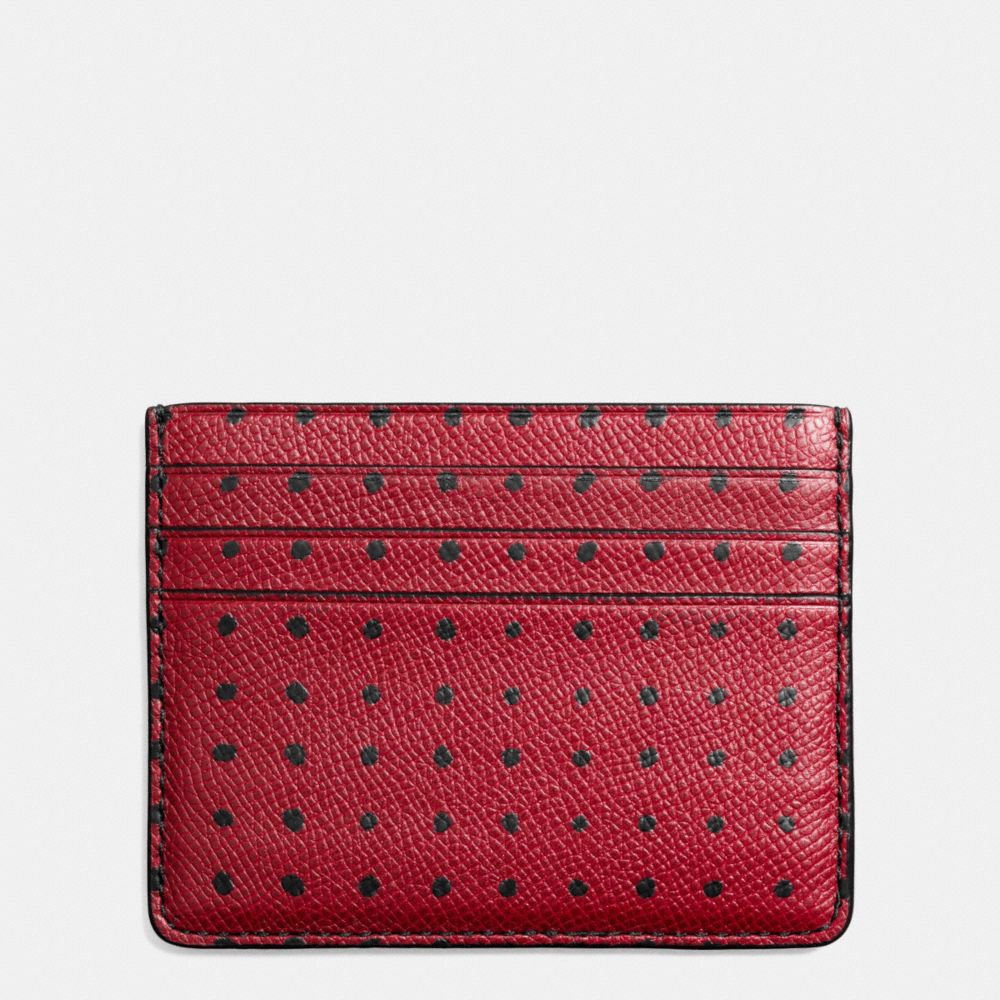 COACH CARD CASE IN PRINTED CROSSGRAIN LEATHER - BANDIT - f74952