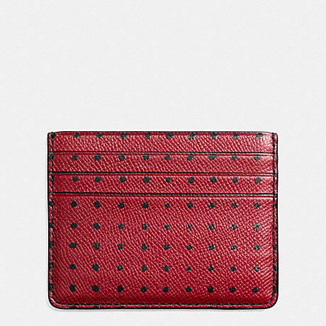 COACH F74952 CARD CASE IN PRINTED CROSSGRAIN LEATHER BANDIT