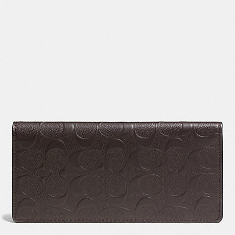 COACH BREAST POCKET WALLET IN SIGNATURE LEATHER -  MAHOGANY - f74963