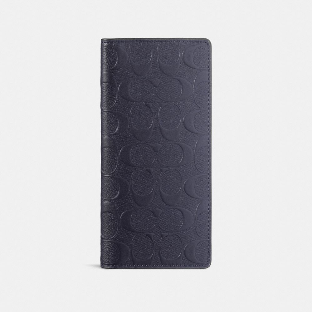 COACH F74963 - BREAST POCKET WALLET IN SIGNATURE LEATHER MIDNIGHT