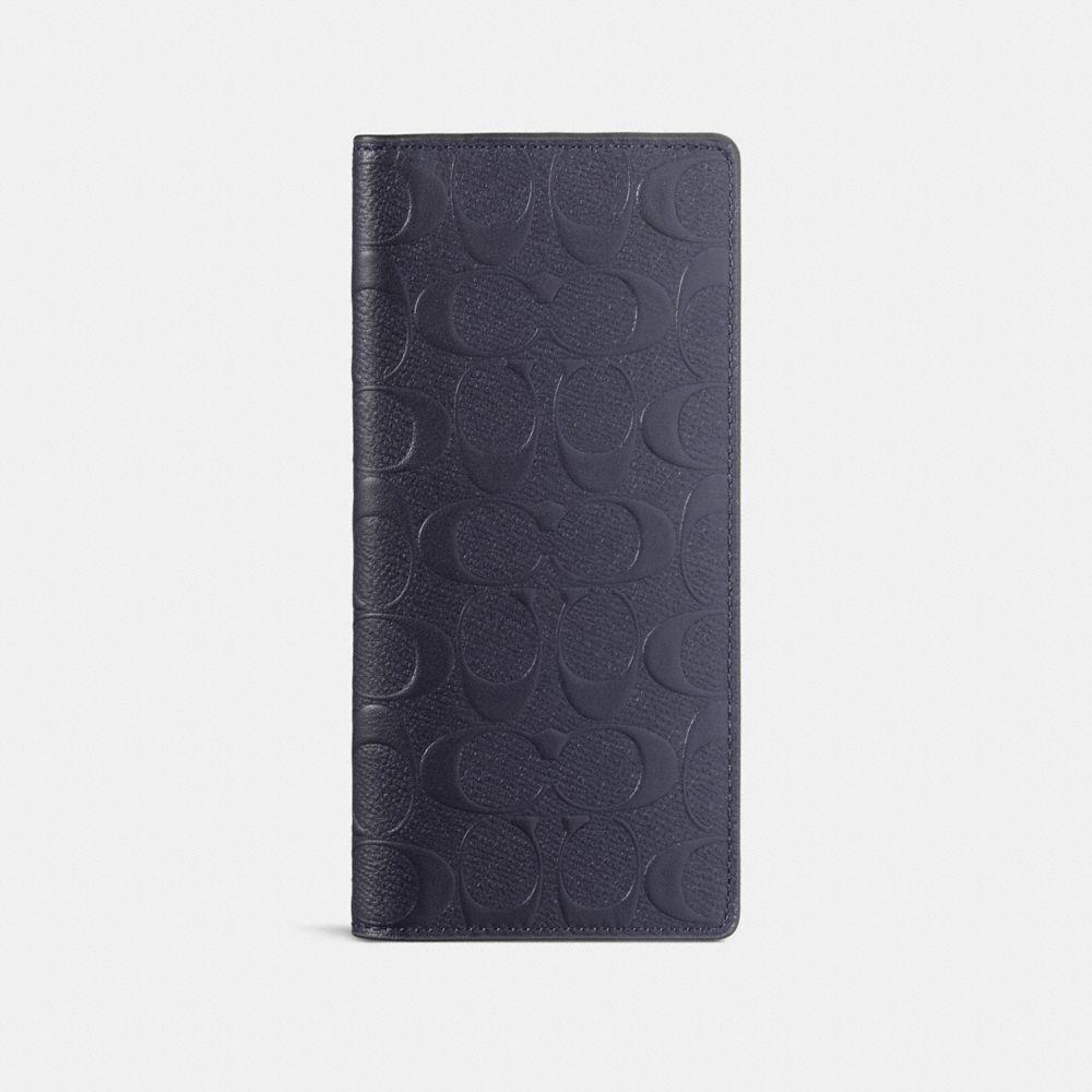 COACH BREAST POCKET WALLET IN SIGNATURE LEATHER - MIDNIGHT - F74963