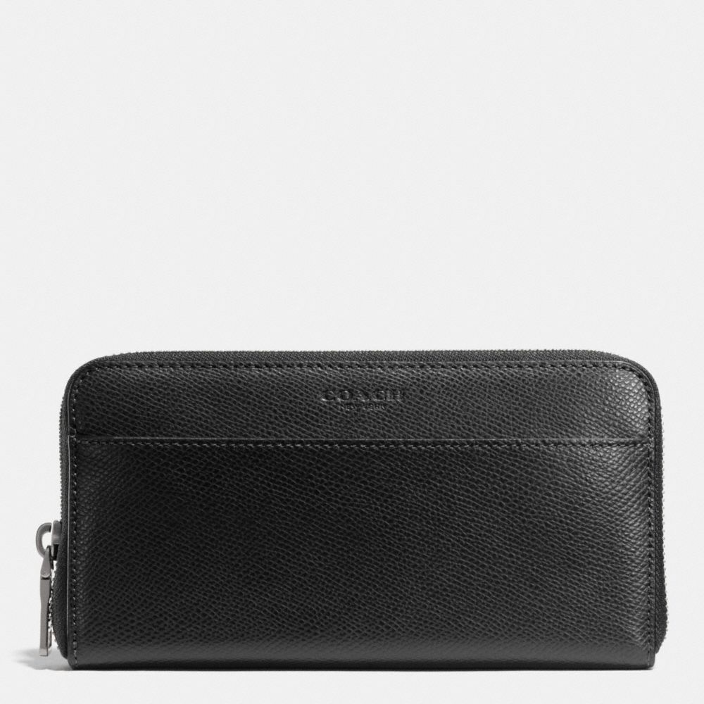 COACH F74977 Accordion Wallet In Crossgrain Leather BLACK