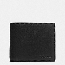 COACH F74980 - COMPACT ID IN NOVELTY LEATHER  BLACK