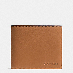 COACH F74980 Compact Id In Novelty Leather  SADDLE