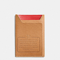COACH F74990 Modern Card Case In Water Buffalo Leather E1R