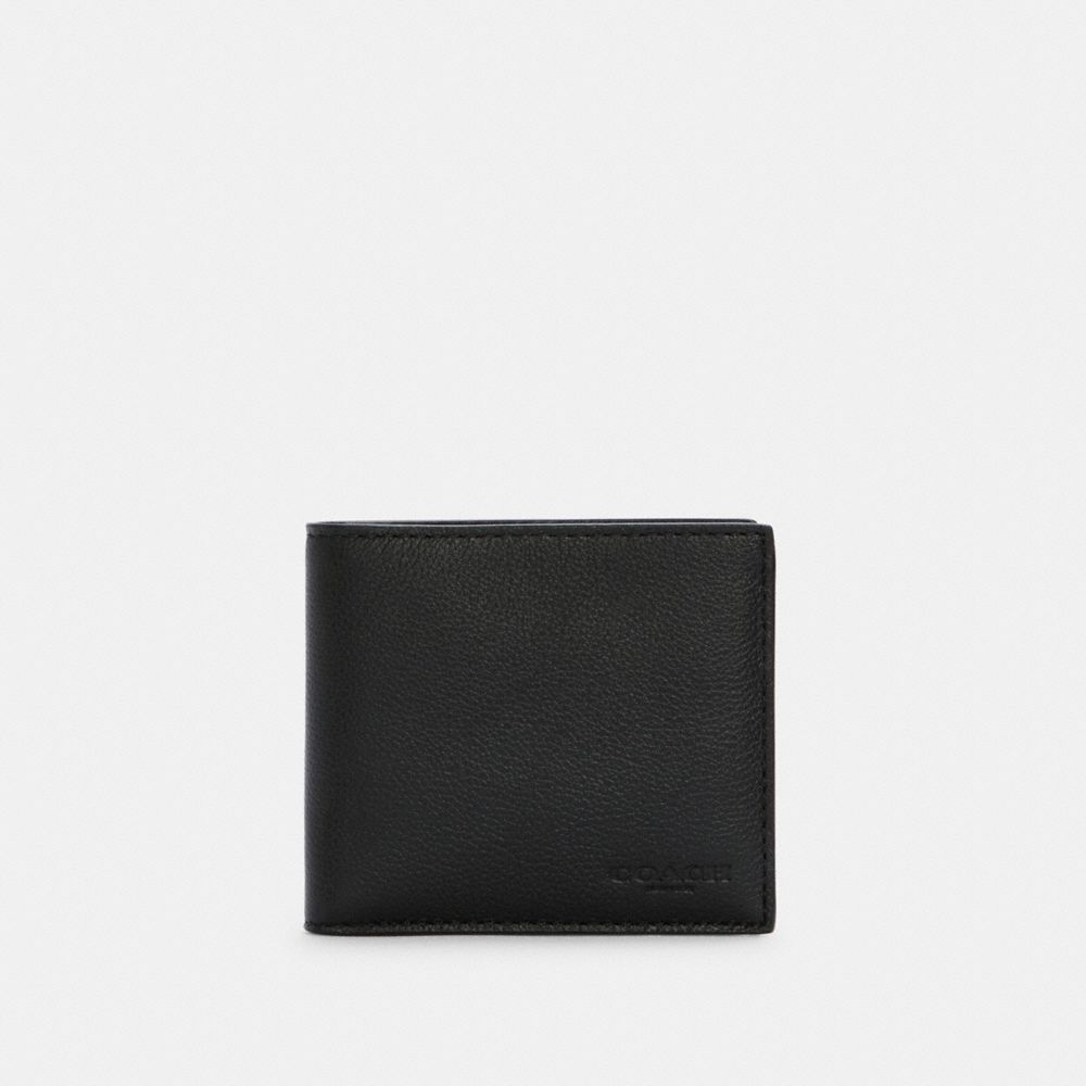 COIN WALLET IN SPORT CALF LEATHER - BLACK - COACH F75003