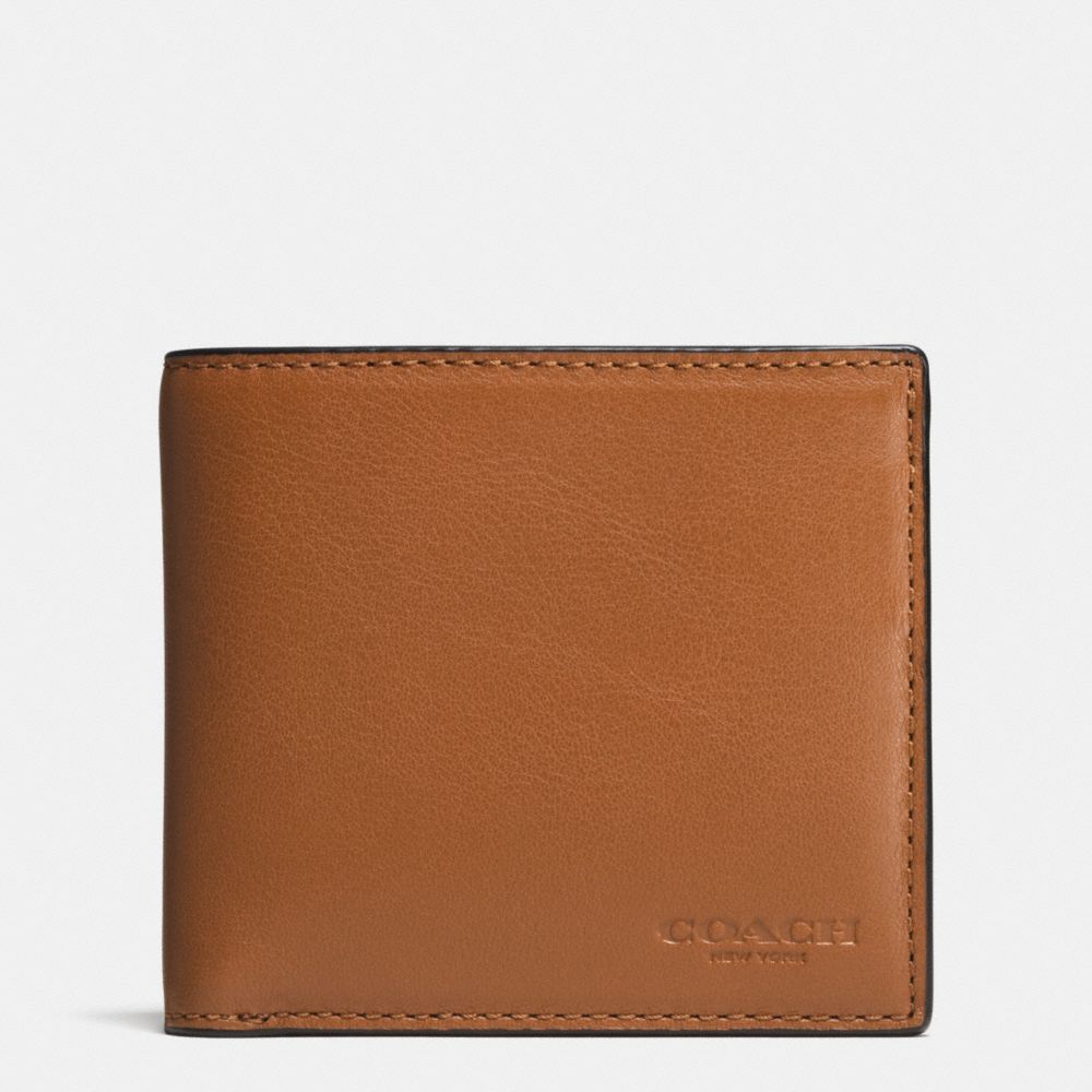 COIN WALLET IN SPORT CALF LEATHER - f75003 - SADDLE