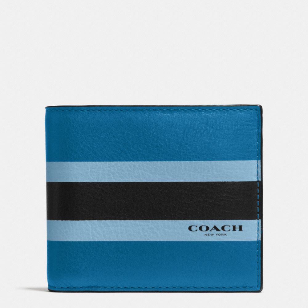 COACH F75086 - COMPACT ID WALLET IN VARSITY CALF LEATHER DENIM