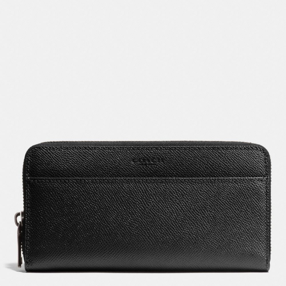 ACCORDION WALLET IN CROSSGRAIN LEATHER - BLACK - COACH F75097