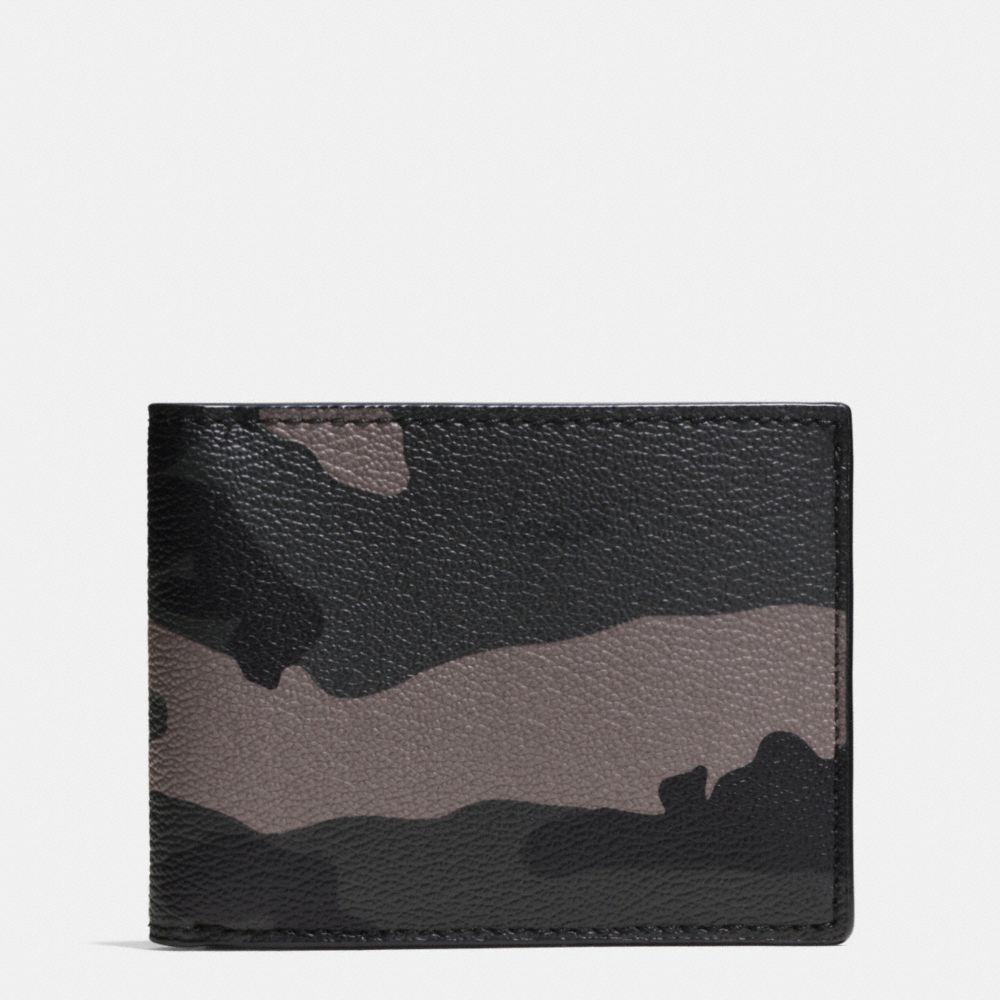 SLIM BILL ID IN CAMO COATED CANVAS - E83 - COACH F75103