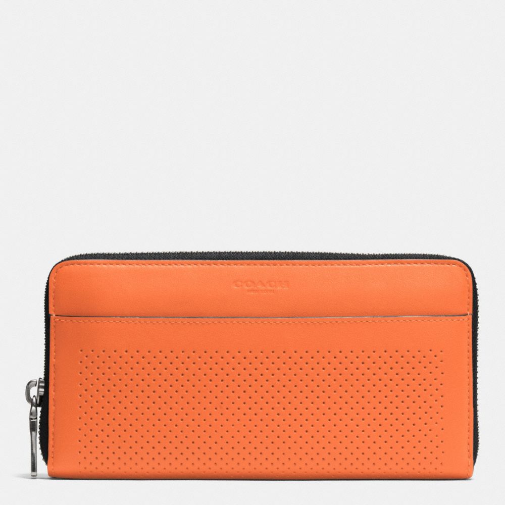 COACH F75222 - ACCORDION WALLET IN PERFORATED LEATHER ORANGE