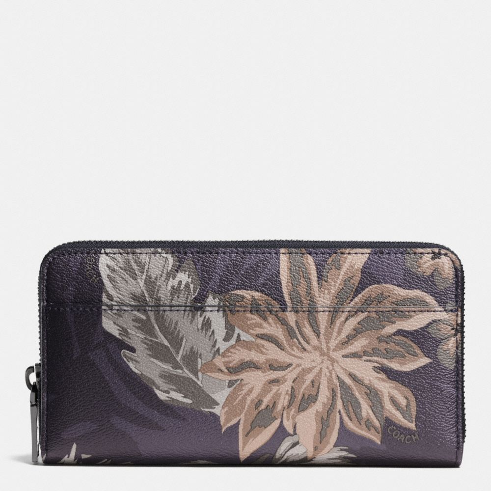 COACH ACCORDION WALLET IN TROPICAL PRINT COATED CANVAS - HAWAIIAN PALM - f75298