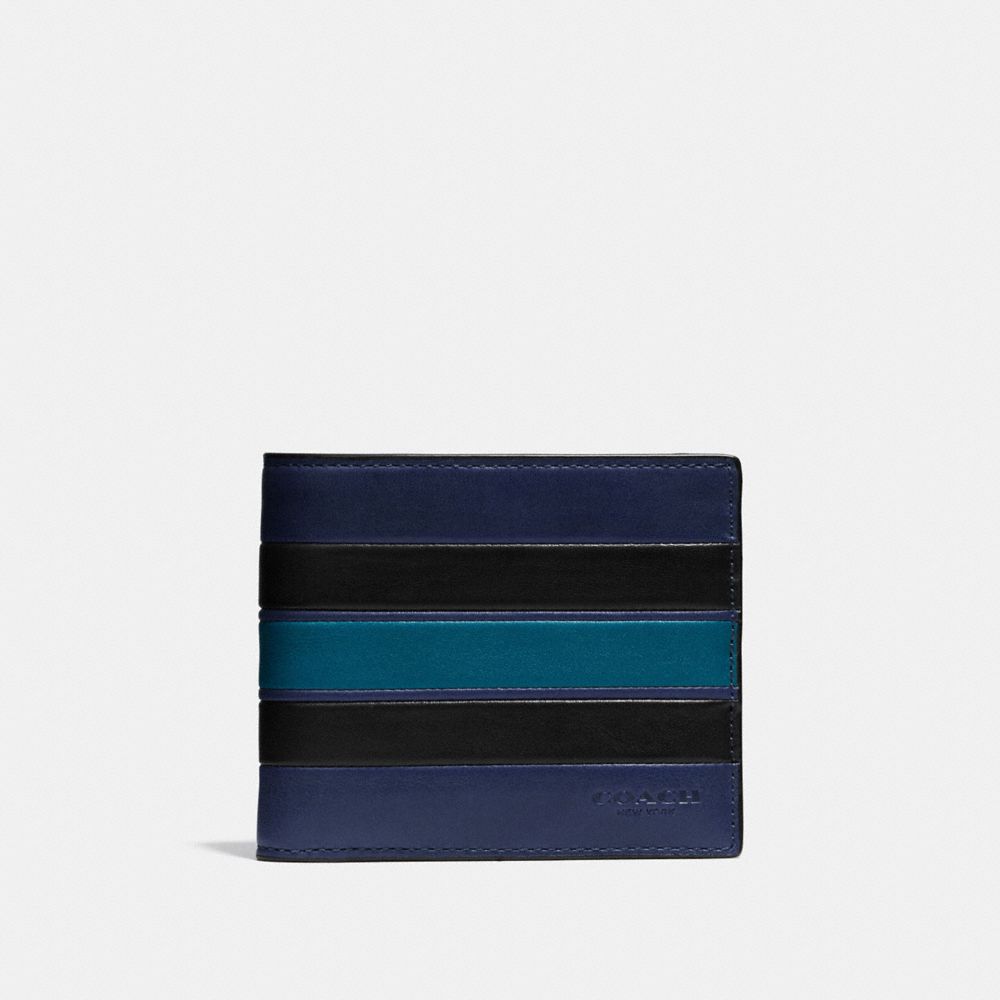COACH F75331 3-in-1 Wallet With Varsity Stripe MIDNIGHT/BLACK/DARK DENIM