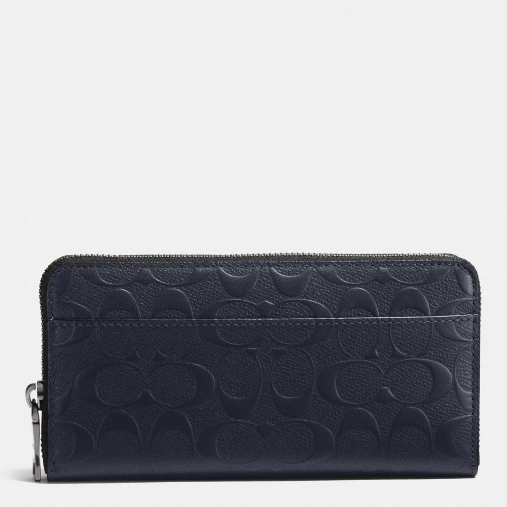 ACCORDION WALLET IN SIGNATURE CROSSGRAIN LEATHER - f75372 - MIDNIGHT NAVY