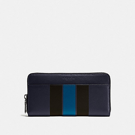 COACH F75395 ACCORDION WALLET IN VARSITY LEATHER MIDNIGHT-NAVY