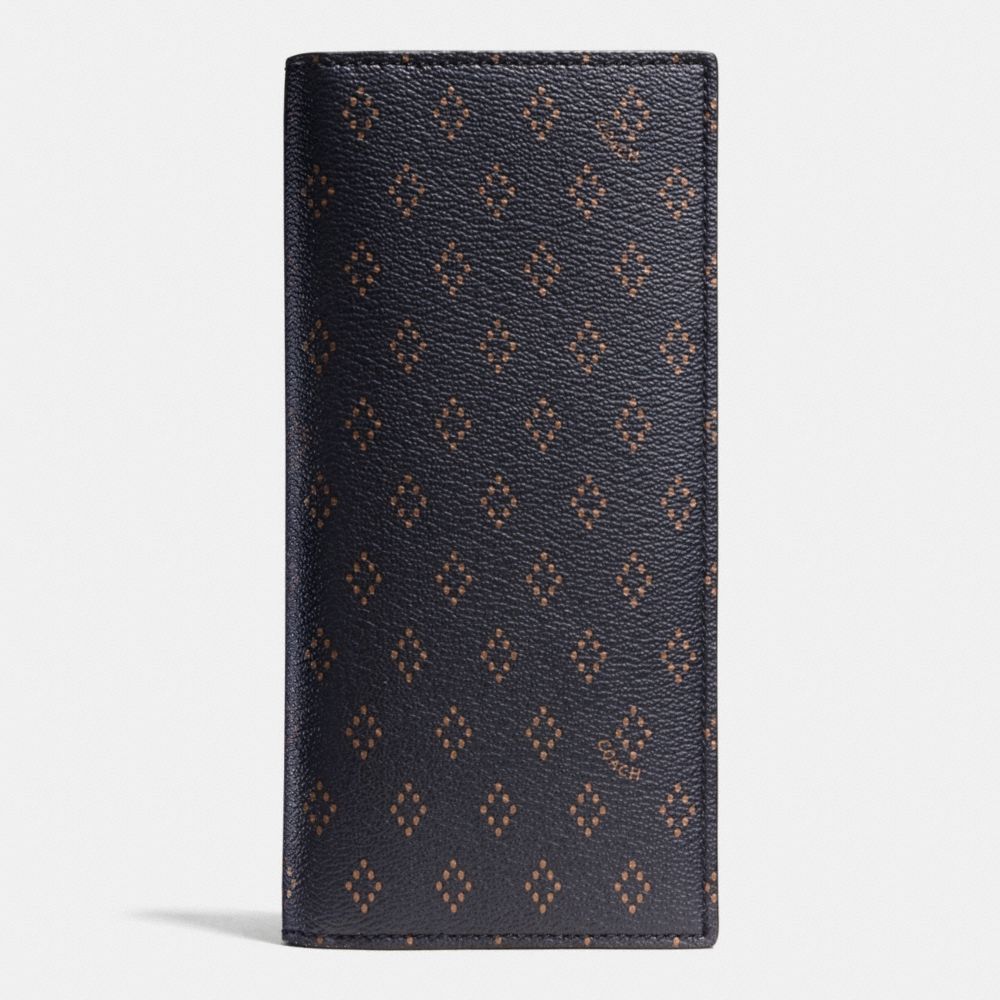 COACH BREAST POCKET WALLET IN FOULARD PRINT COATED CANVAS - DIAMOND FOULARD - f75432