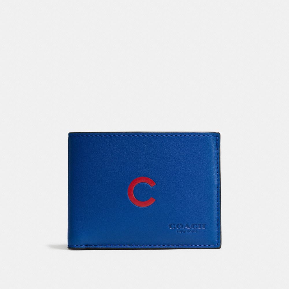 COACH F75435 - MLB SLIM BILLFOLD WALLET CHI CUBS