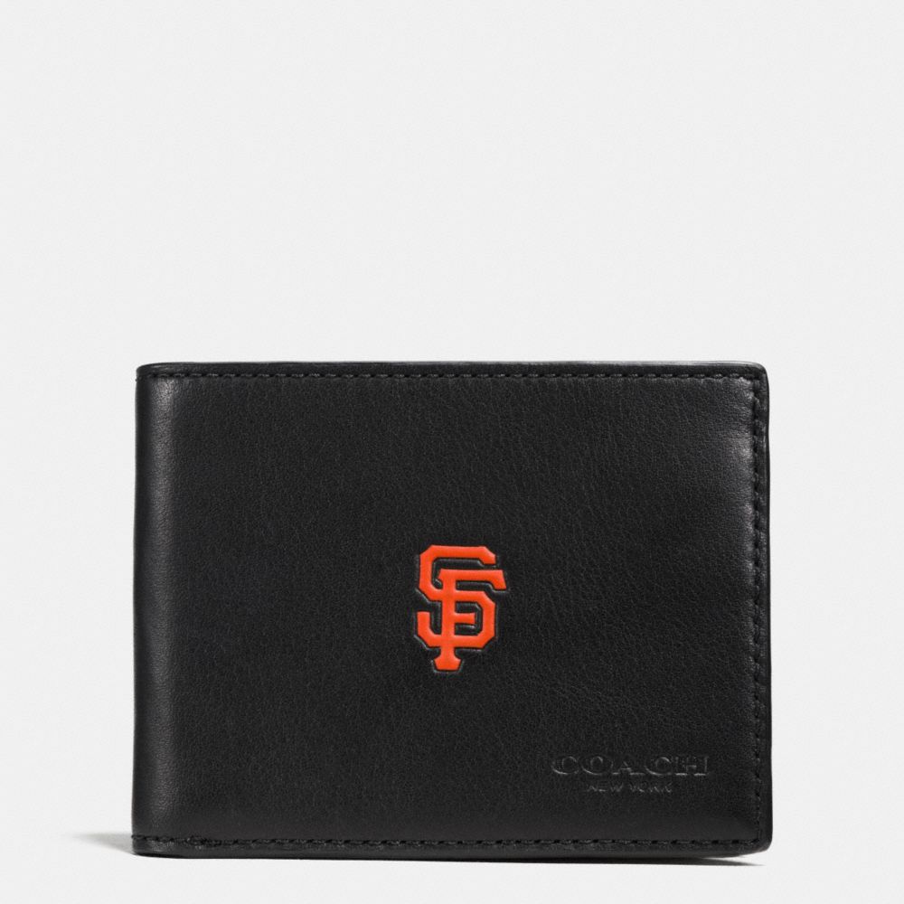 COACH F75435 MLB SLIM BILLFOLD WALLET SF-GIANTS