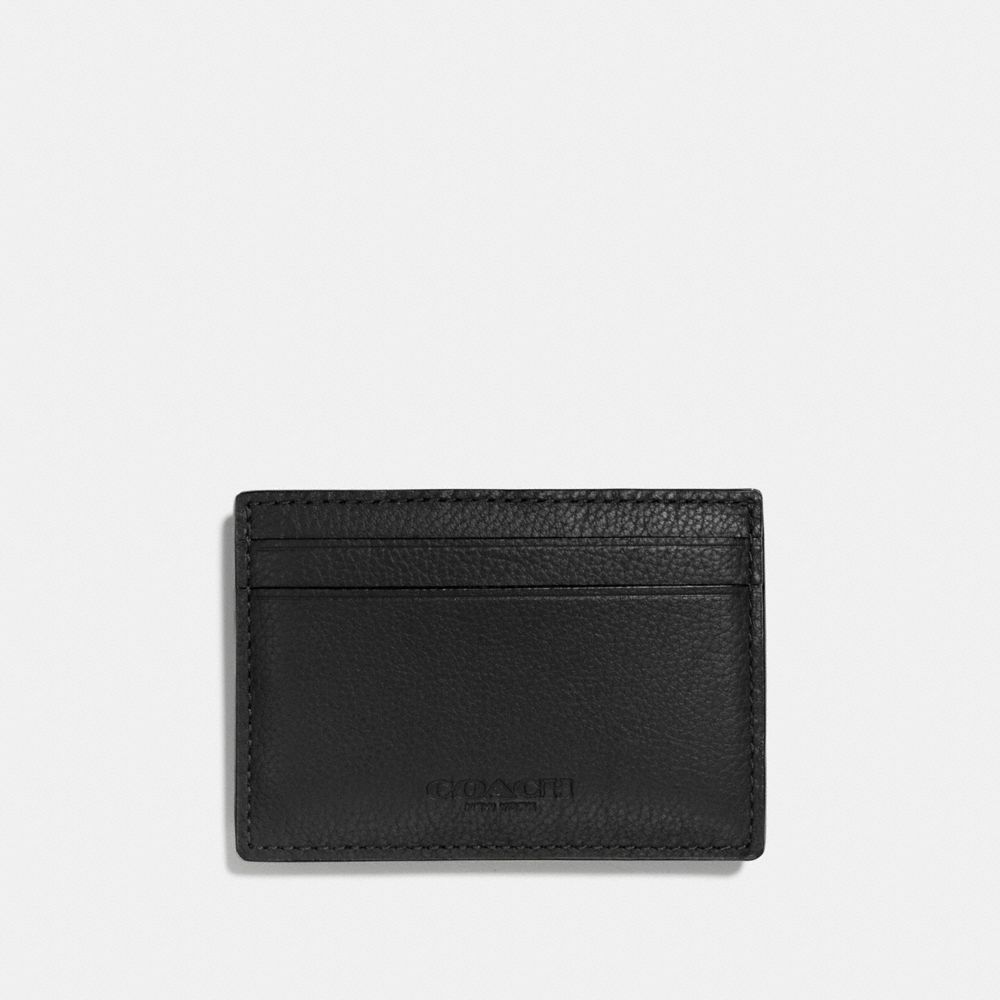 MONEY CLIP CARD CASE IN CALF LEATHER - f75459 - BLACK