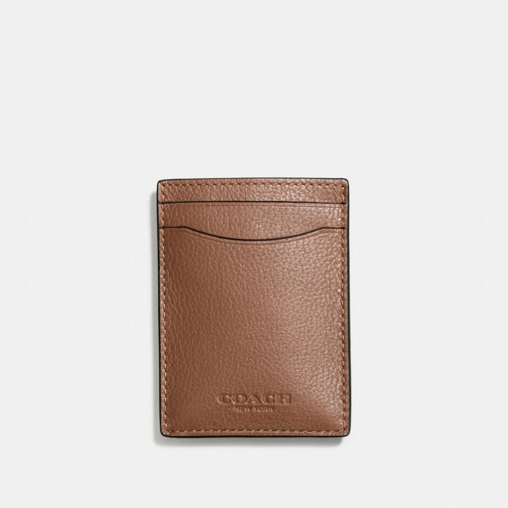 BOXED 3-IN-1 CARD CASE IN SMOOTH CALF LEATHER - f75479 - DARK SADDLE