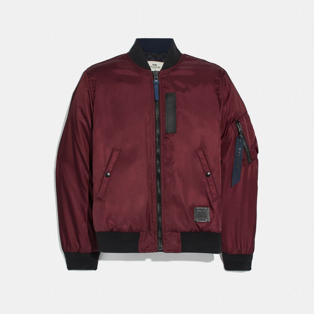 COACH F75711 MA-1 JACKET MERLOT