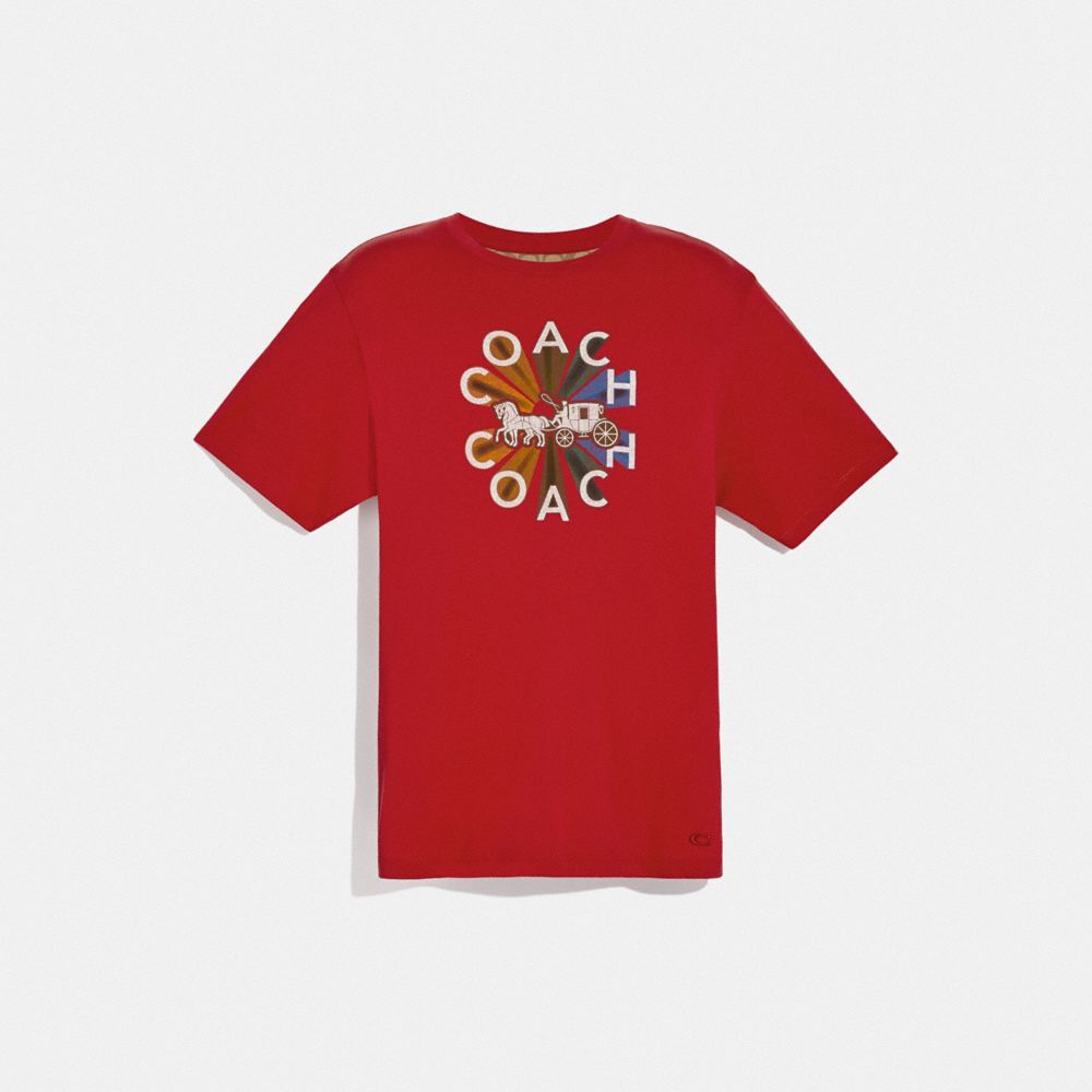 COACH GRAPHIC T-SHIRT - RED - COACH F75712