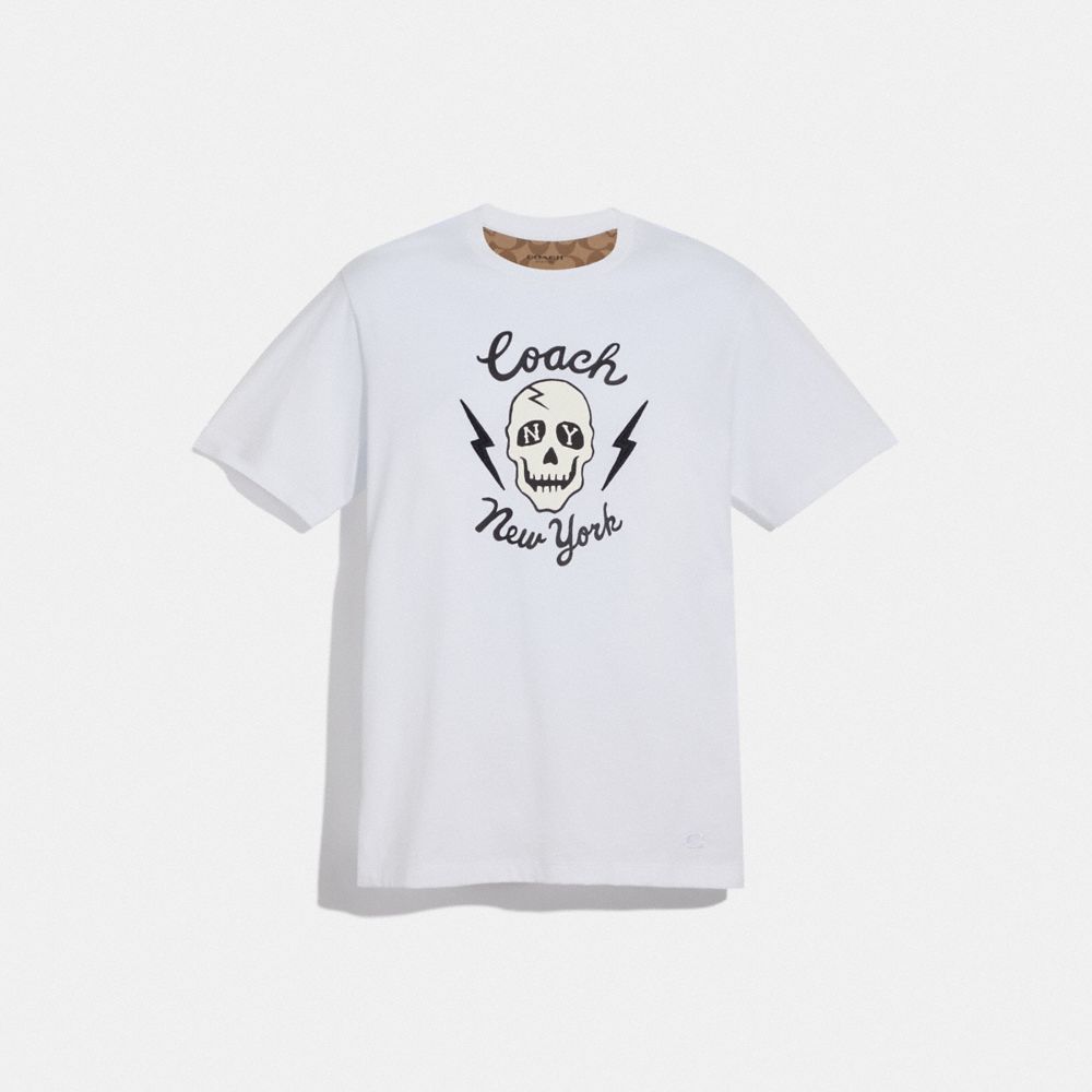 COACH F75766 - SKULL T-SHIRT WHITE