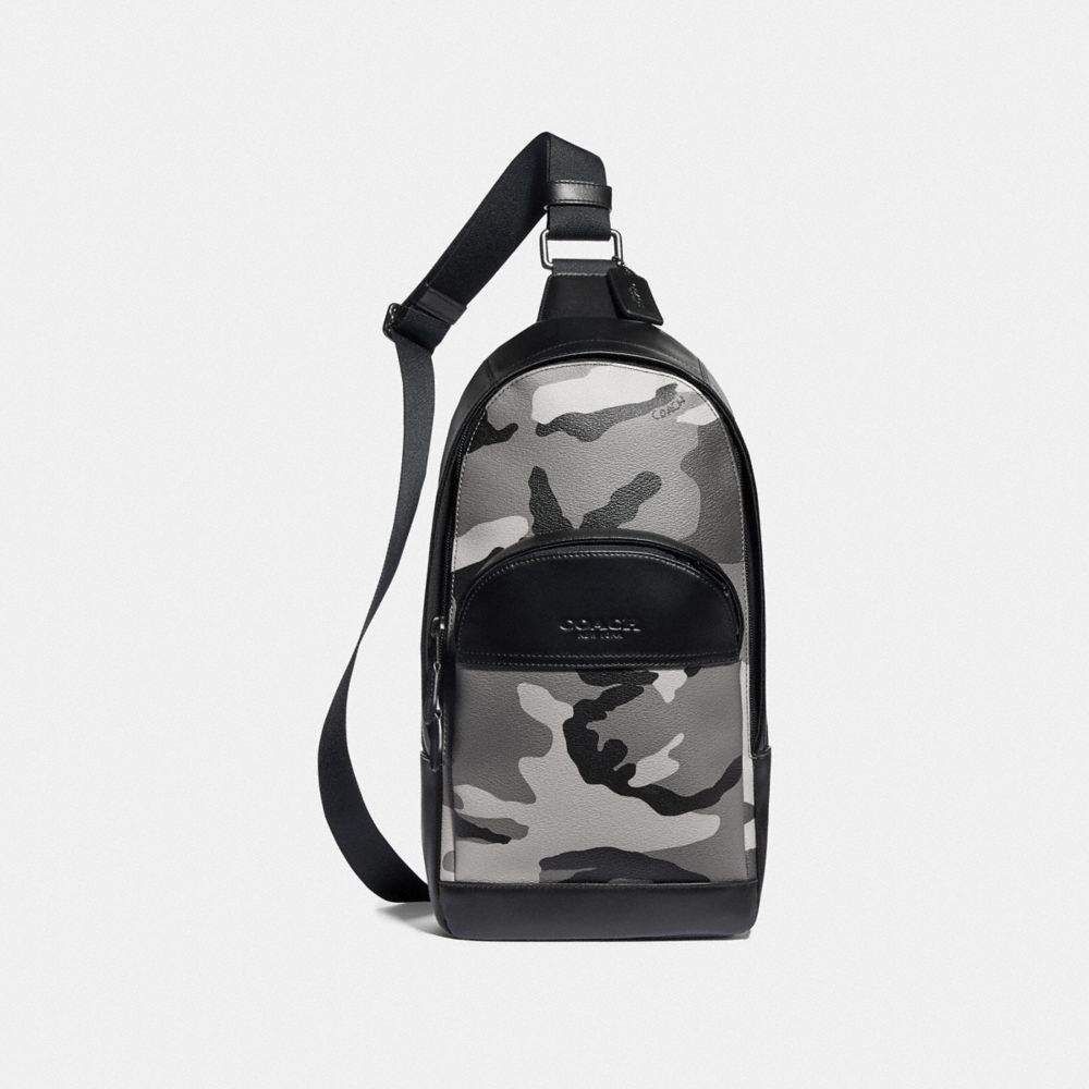 HOUSTON PACK WITH CAMO PRINT - F75879 - BLACK ANTIQUE NICKEL/BLACK MULTI