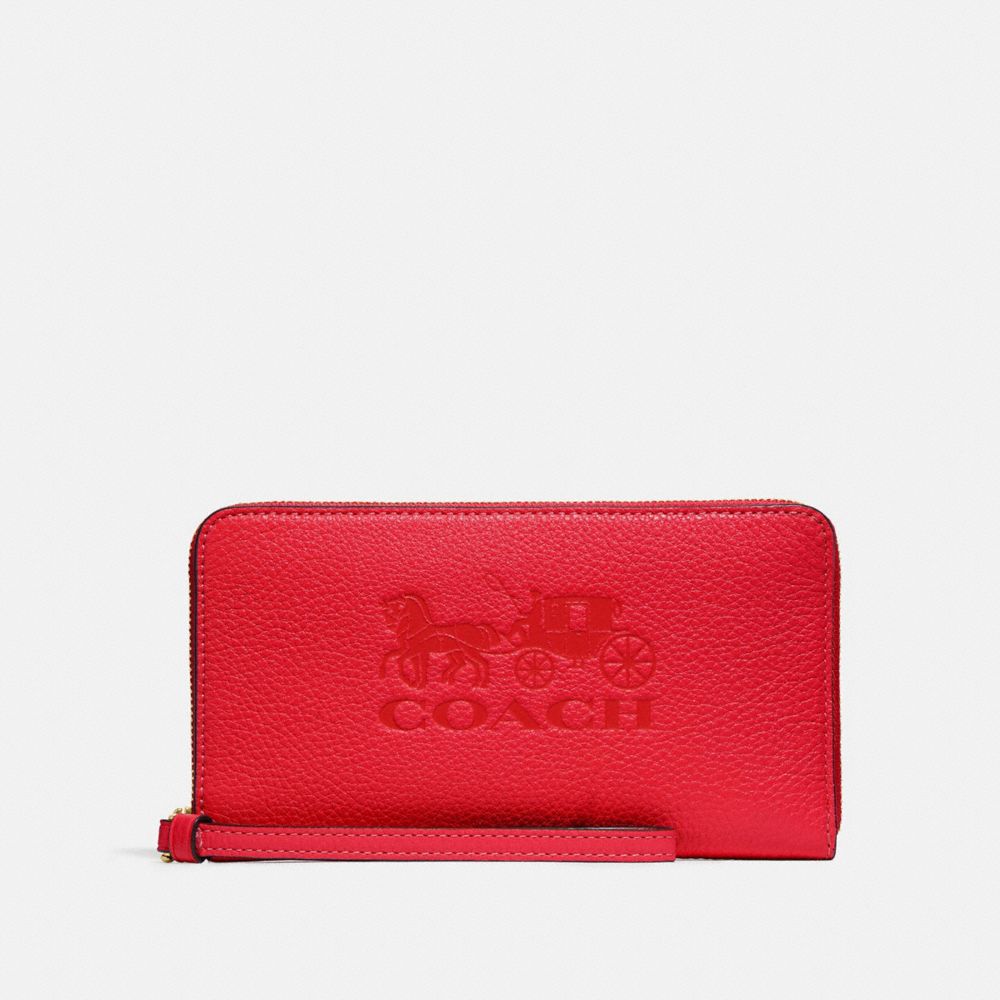 JES LARGE PHONE WALLET - IM/BRIGHT RED - COACH F75908