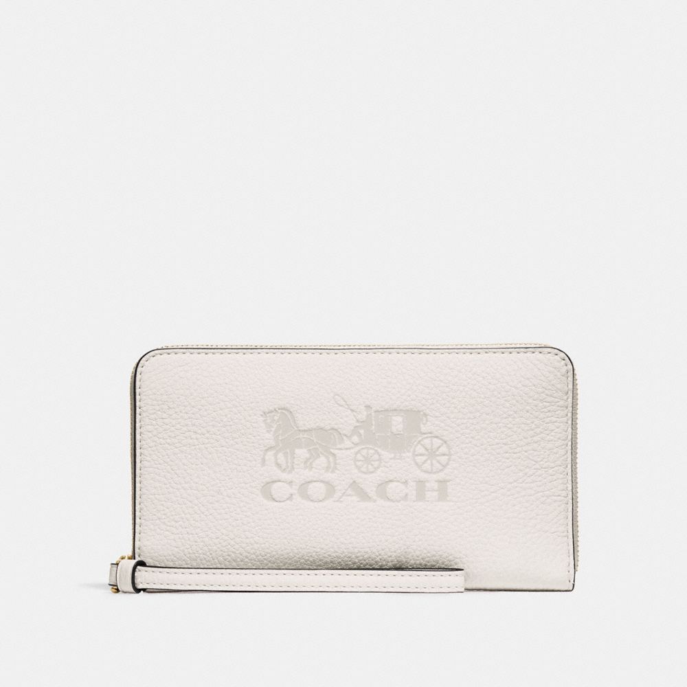 COACH LARGE PHONE WALLET - CHALK/GOLD - F75908