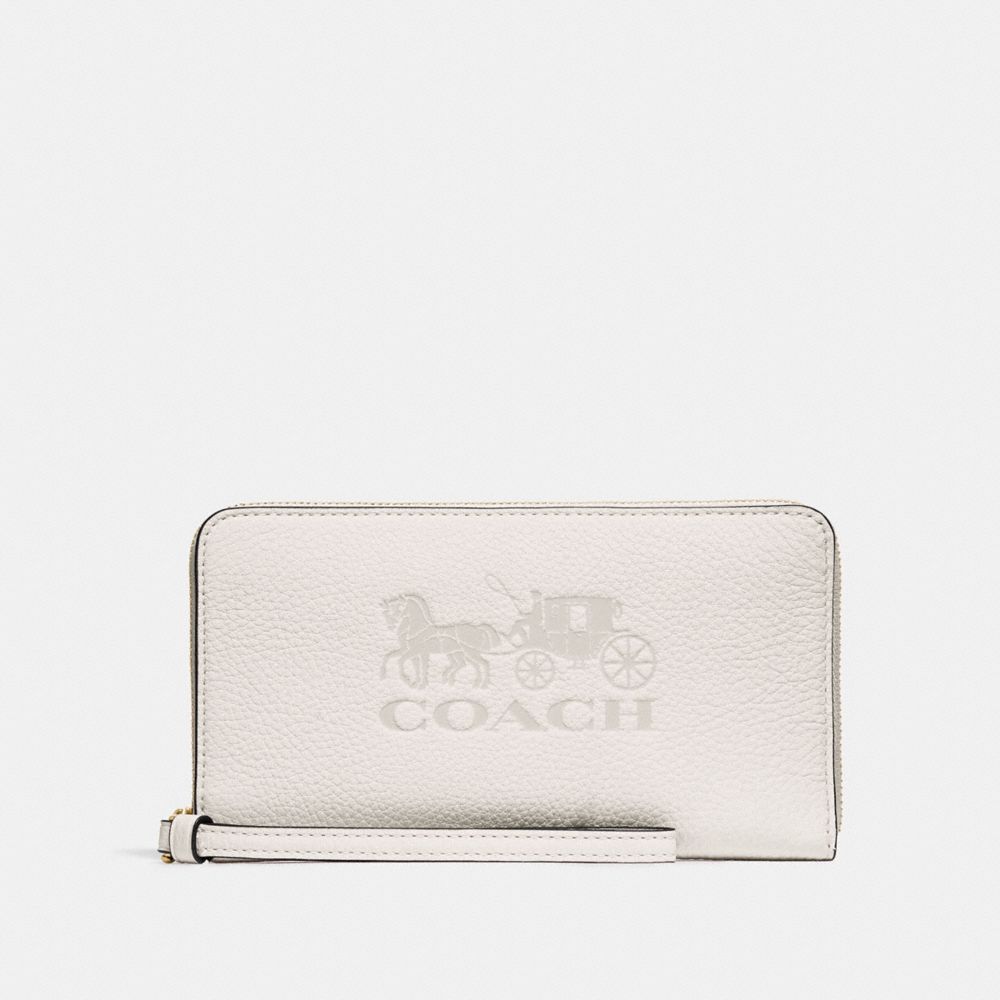 COACH F75908 LARGE PHONE WALLET CHALK/GOLD