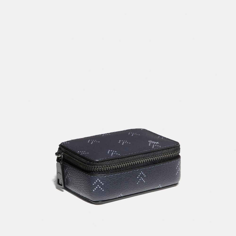 COACH PILL BOX WITH DOT ARROW PRINT - NAVY/MULTI - F75916